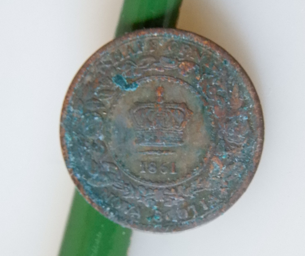 1861 Nova Scotia Half Cent Coin
