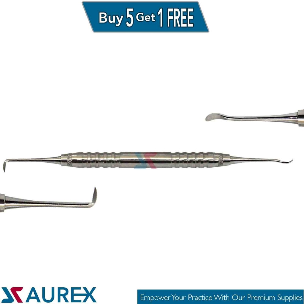 Mitchell Elevator & Trimmer Double Ended, Hook/Spoon Ends Dental Extraction Tool