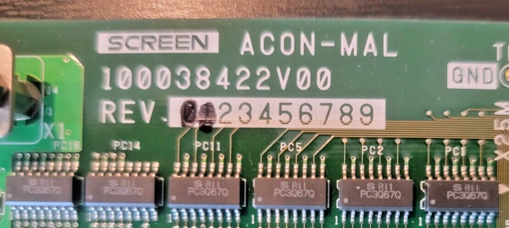 SCREEN Autoloader Control Board ACON-MAL For the Drawer Section #100038422V00