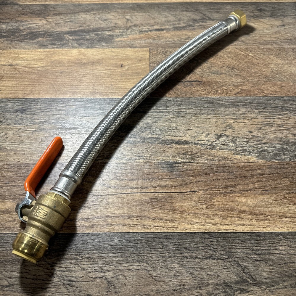 SharkBite  3/4" x 3/4" x FIP x 18" #U3088FLEX188VLF Water Heater Connector NEW