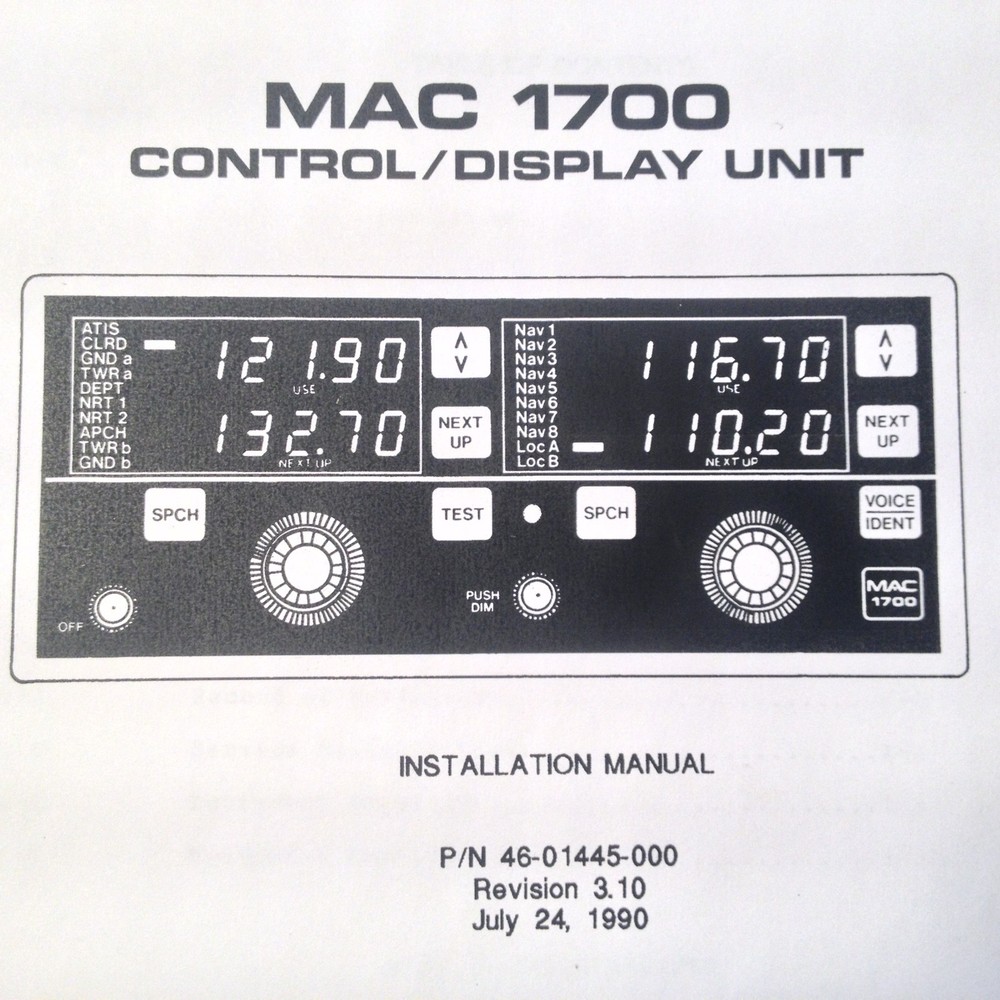 McCoy MAC 1700 install manual