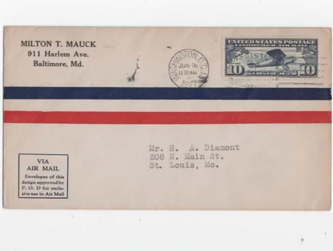 FDC #c10    1st Milton T Mauck cover