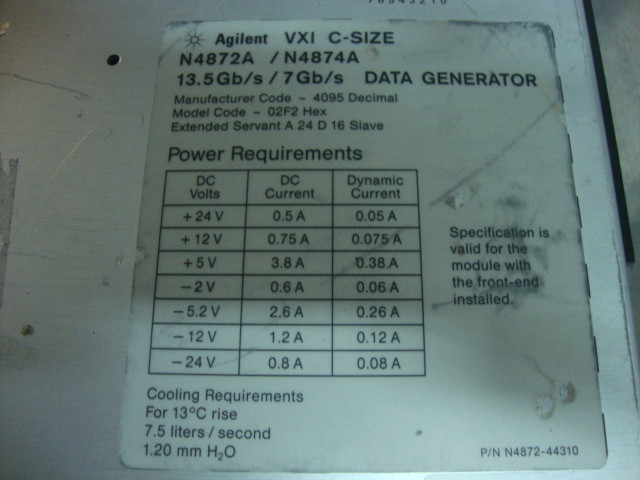 Agilent N4872A 13.5 Gb/s ParBERT Generator Module