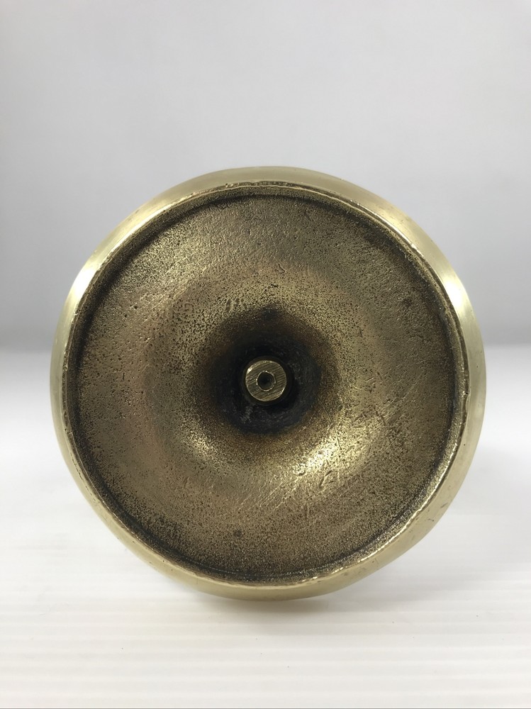 Vintage Solid Brass Saucer Candlestick Holder 7 1/8” Tall