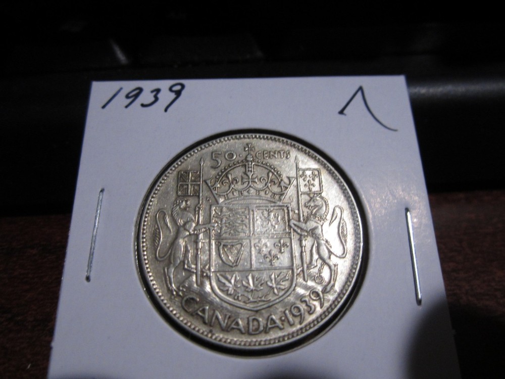 1939 - Canada silver 50 cent - Canadian half dollar