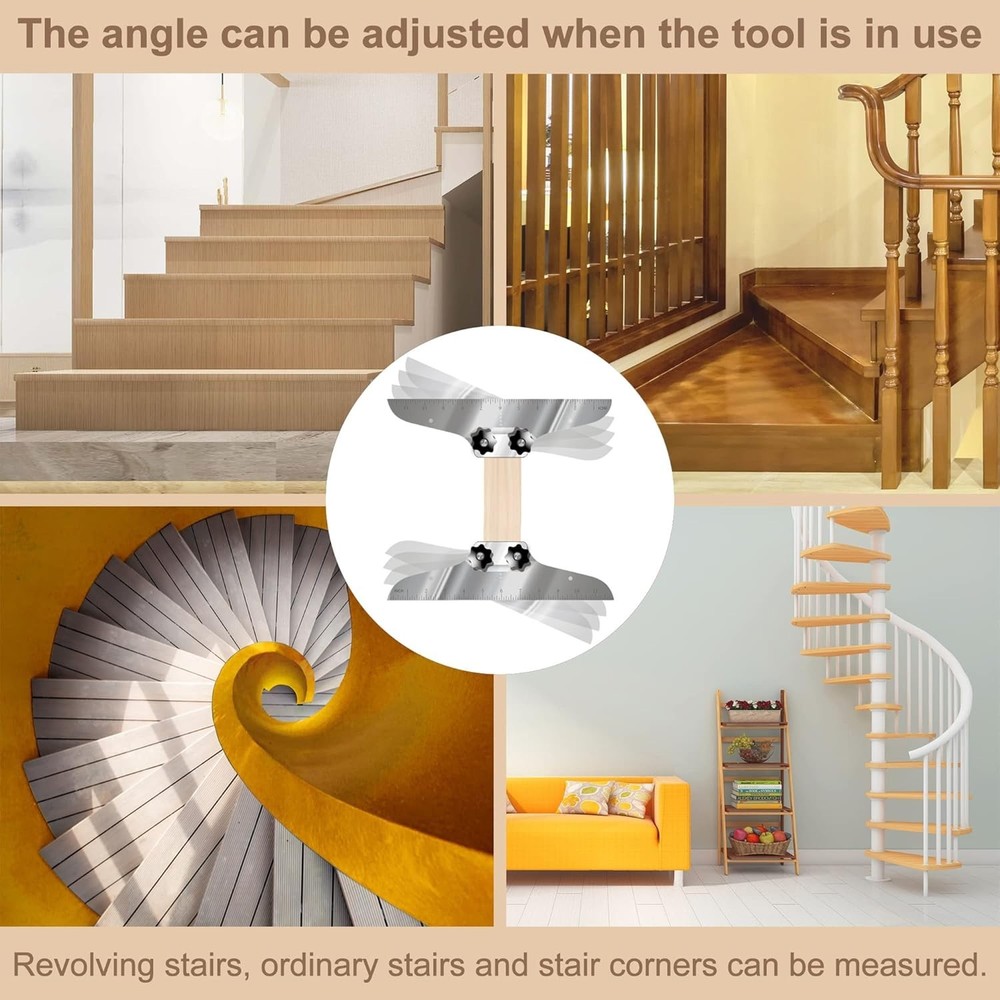 Flexible Stair Tread Template Tool - Accurate Measurements for Risers & Shelves