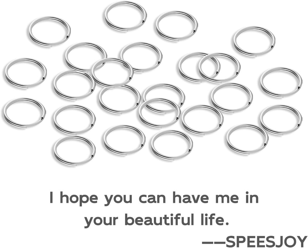 120 Pcs Mini Split Rings, 1/2 Inch Small Key Rings Bulk Stainless Silver