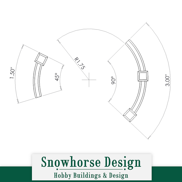Brick Wall - Curved Segment Pack (HO Scale 1:87)