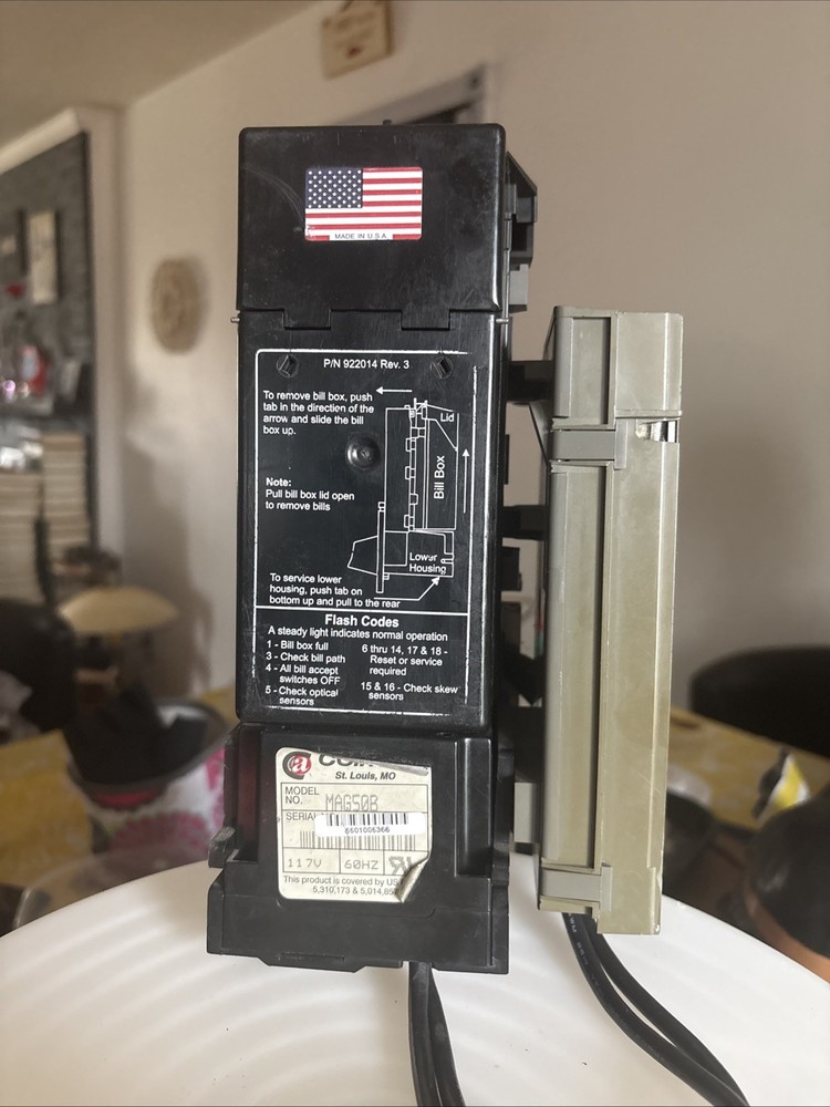 FULLY WORKING! Coinco BA30B Bill Acceptor Validator for Vending, Arcade, 117Volt