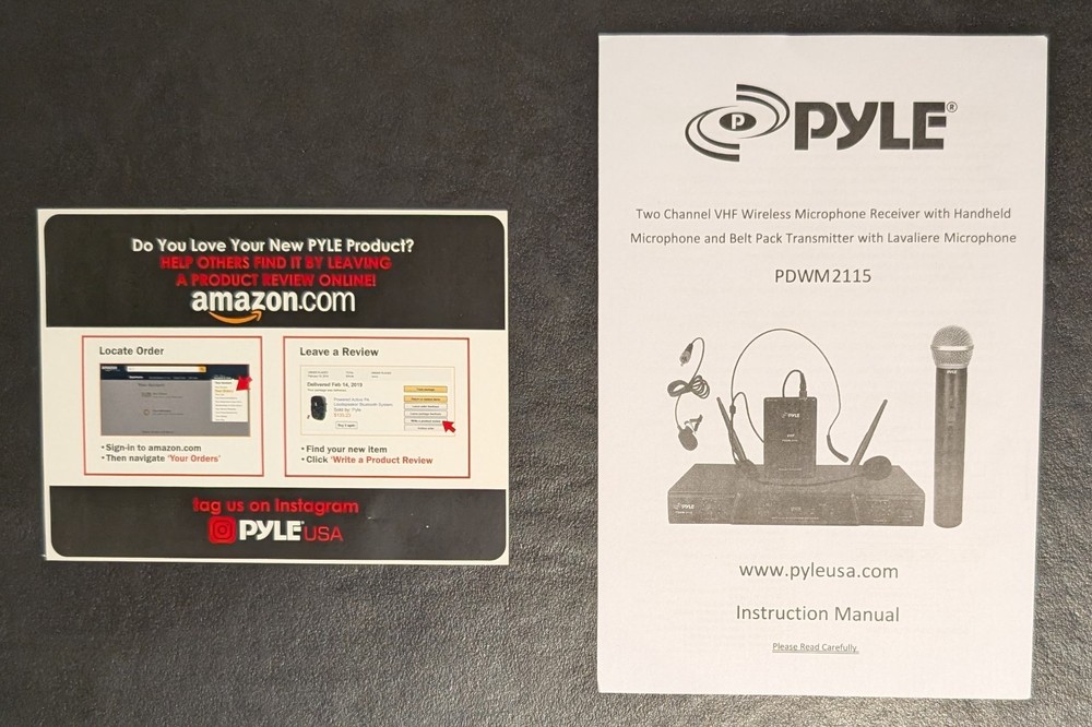 Pyle Professional PDWM2115 Wireless Microphone System - New Open Box