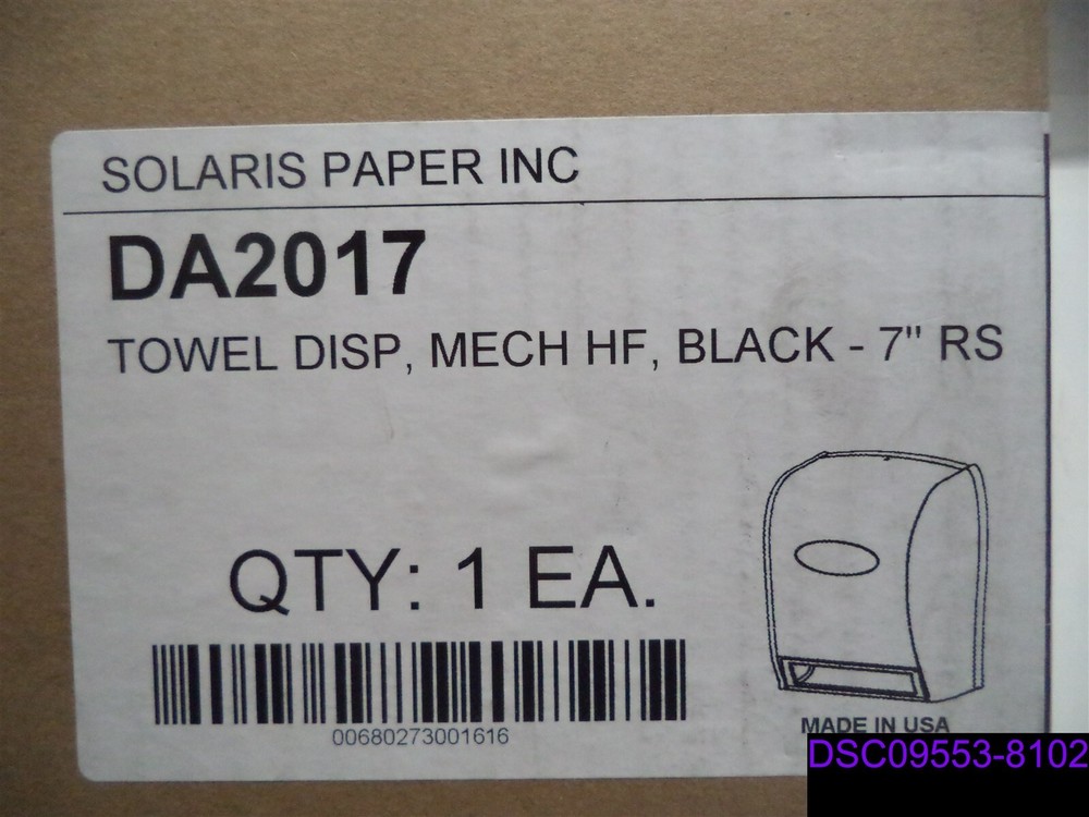 Solaris Paper Towel Dispenser Black 7" DA2017