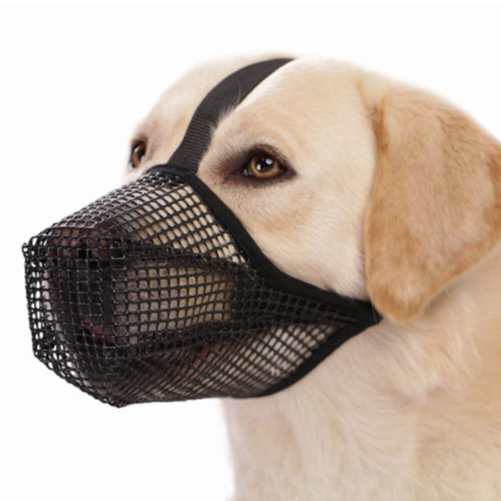 Soft Mesh Breathable Pet Dog Muzzle Anti Biting Barking Chewing Adjustable Loop
