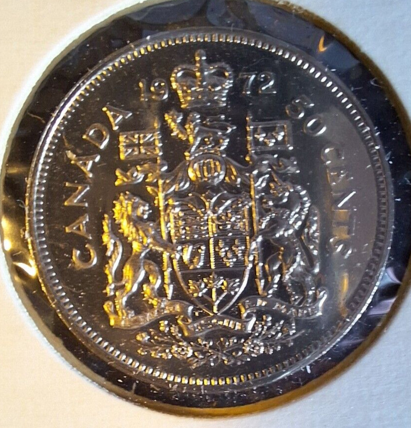 CANADA 1972 50 CENTS HALF DOLLAR BU - FROM ROLL