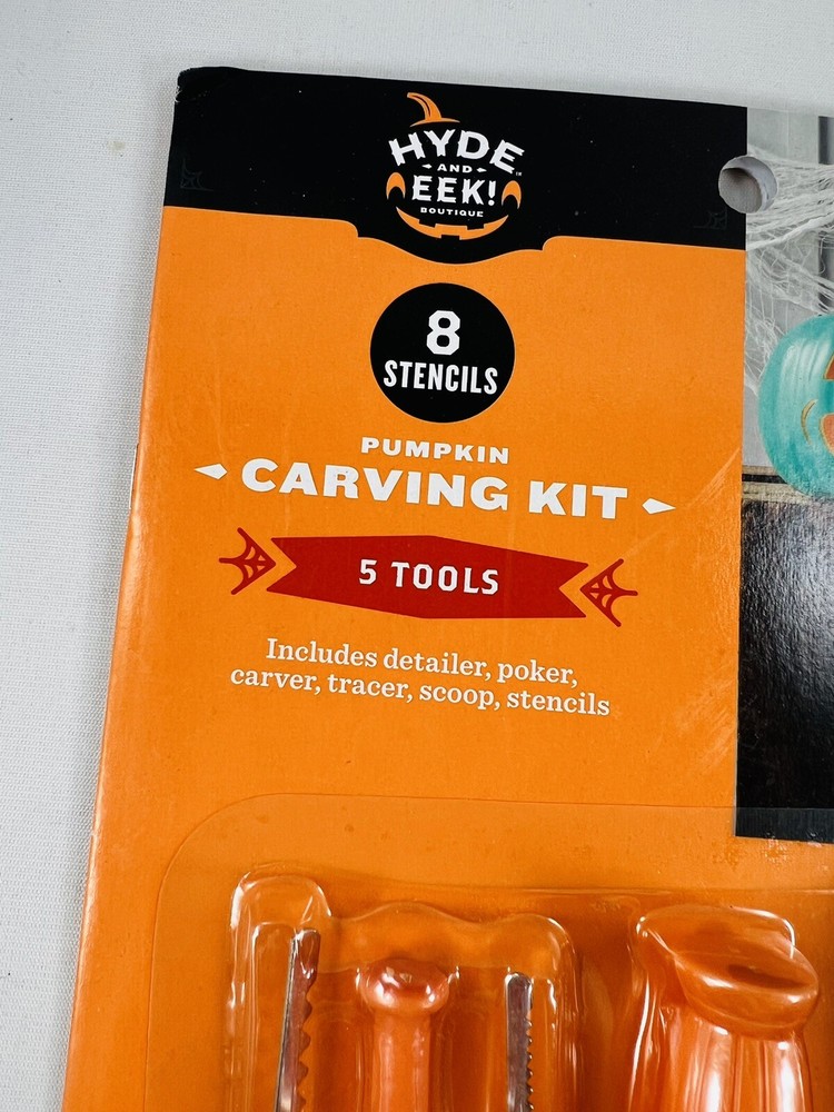 Hyde & Eek! Pumpkin Carving Kit, 8 Stencils, 5 Tools
