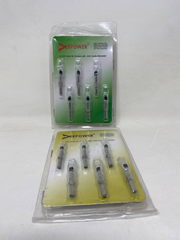 DEEPOWER MULTI COLOR Lighted Nocks .204 Inside Diameter Light 12pcs 2 Pack