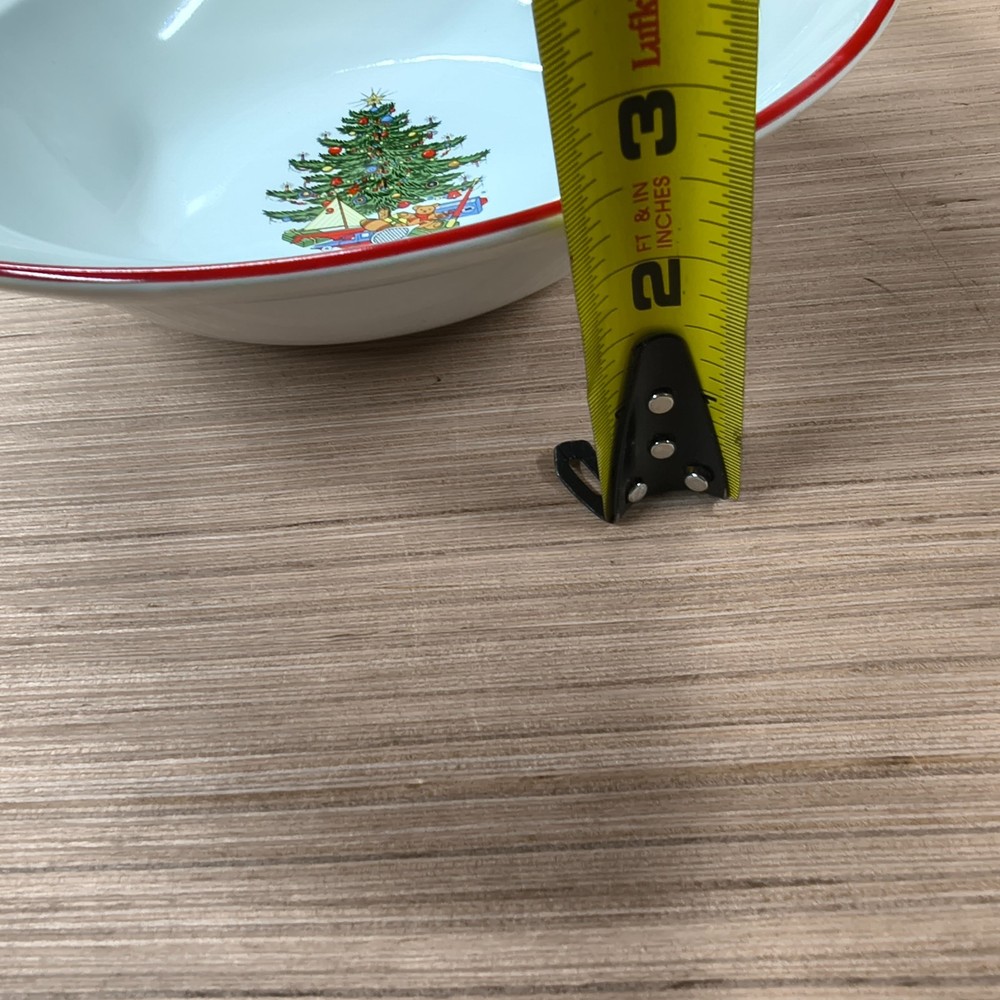 CUTHBERTSON Original Christmas Tree Cereal Bowl VTG Red Ring