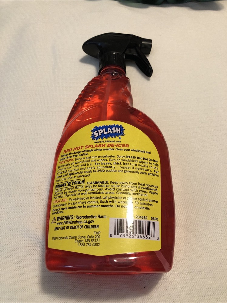 SPLASH Red Hot De-icer Windshield Trigger Spray 32 Ounces