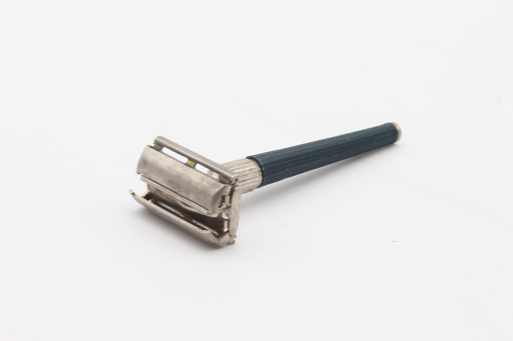 Vintage Gillette Razor Blue Handle