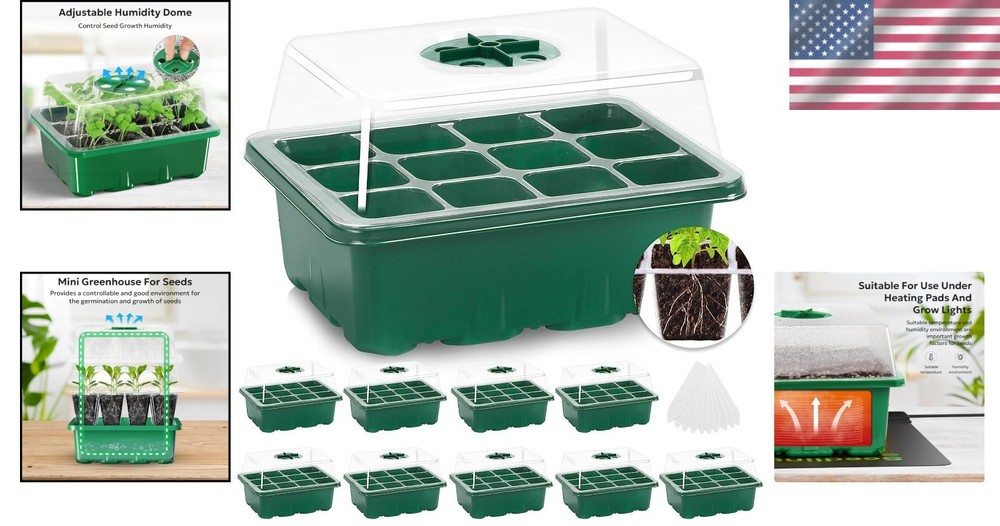 Seedling Starter Trays with Base (10-Pack)*