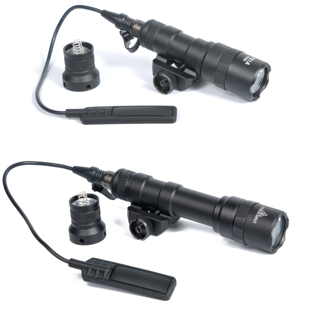 Mini Light Tactical LED Flashlight Rail Mount Press Switch Tail for M300B M600B