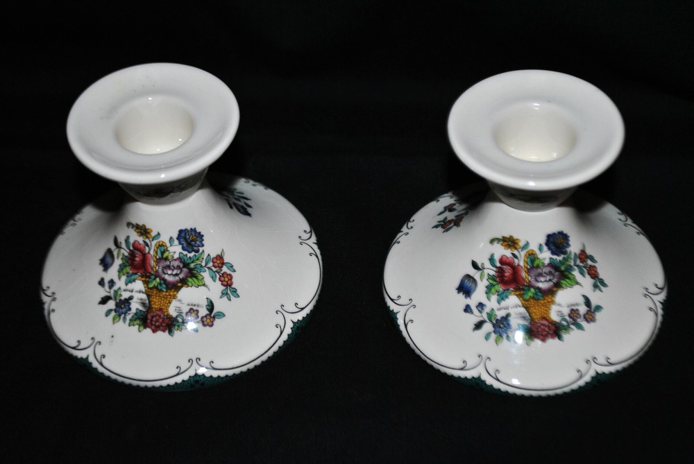 RARE Spode ANDOVER Candlesticks - Set of 2
