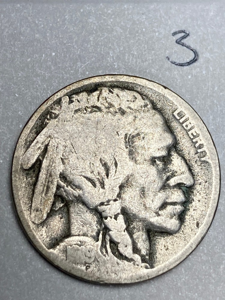 1919-D  BUFFALO NICKEL, good condition, #3