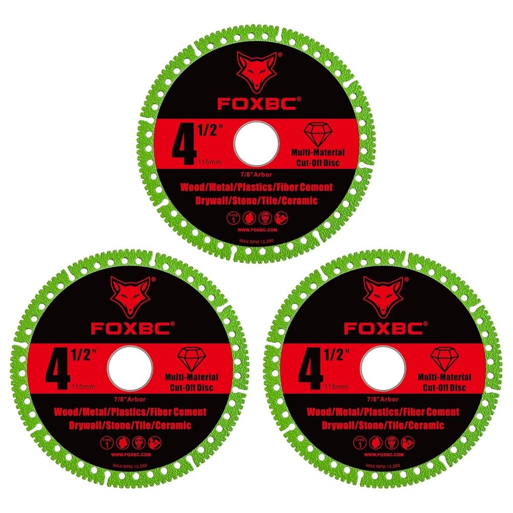4-1/2 Inch Indestructible Multi-Material Cut Off Disc for Angle Grinders, 7/8...