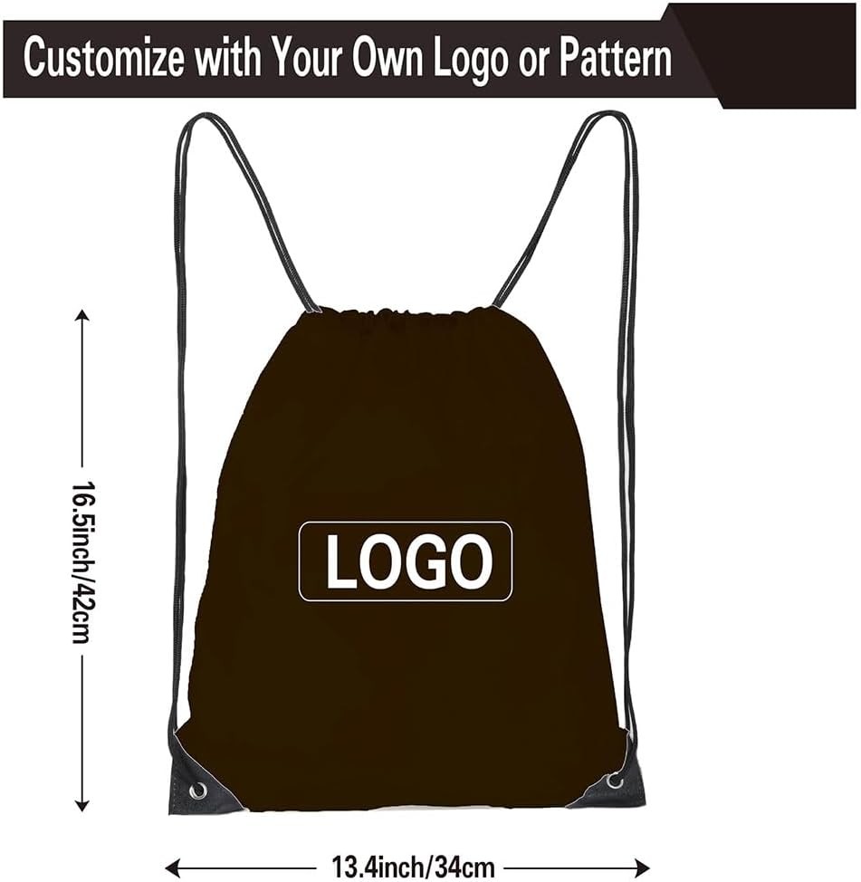 CODOBON 40 Pcs Drawstring Bags, Bulk Backpack, Nylon Cinch Black