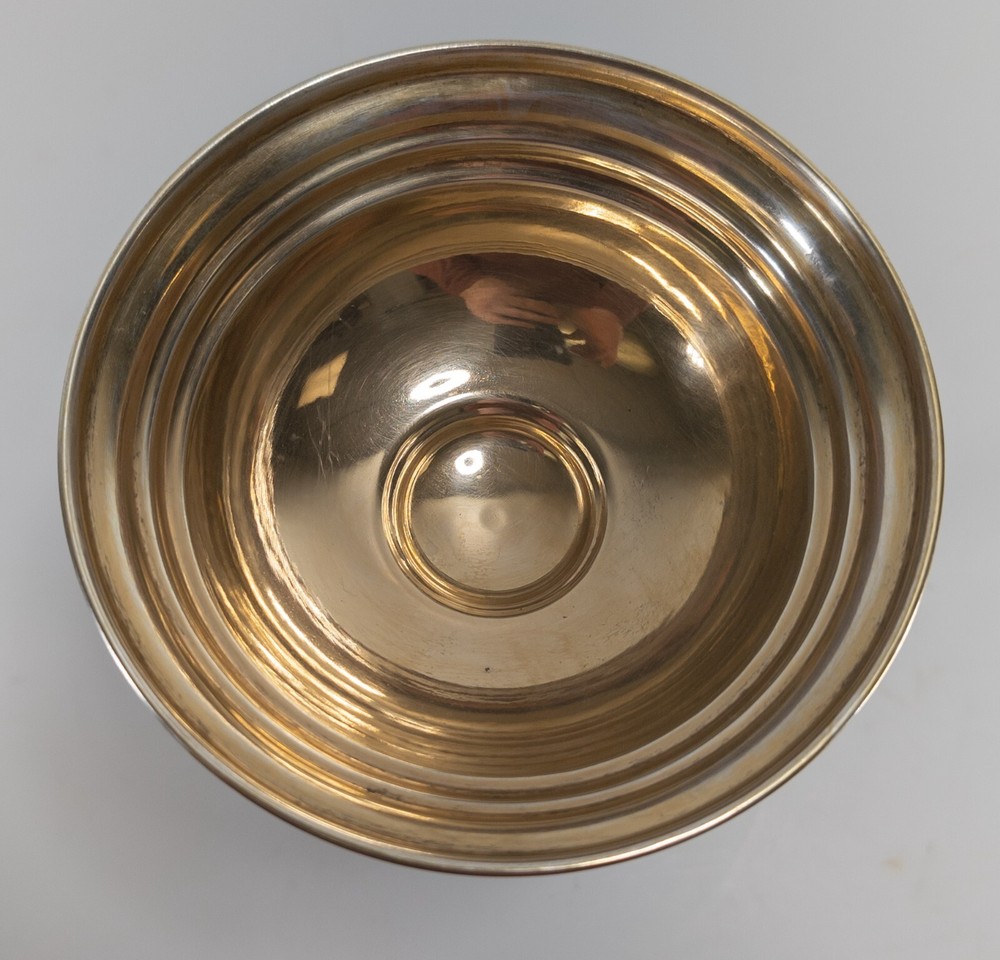 Antique Sterling and Silverplate Toasting Cup Compote With Figural Base