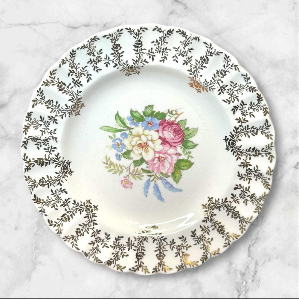 Limoges Arcadia Plates Set/4 – 2 Dinner + 2 Bread Plates - Immaculate
