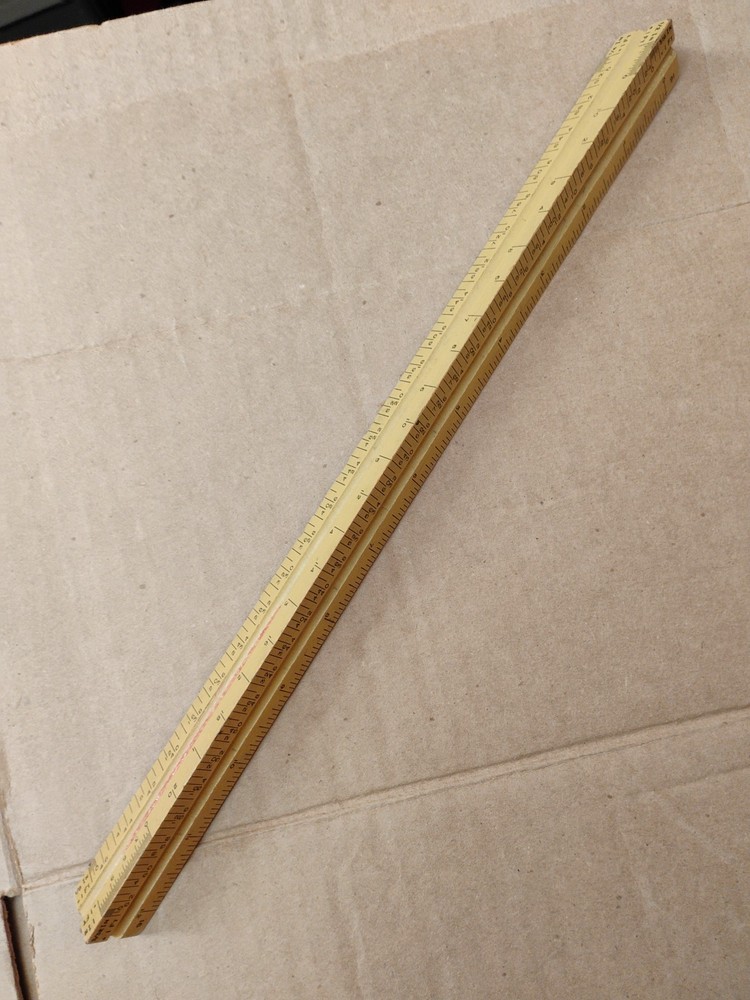 Vintage Triangular Scale Ruler Dietzgen Three-Sided Made in U.S.A.