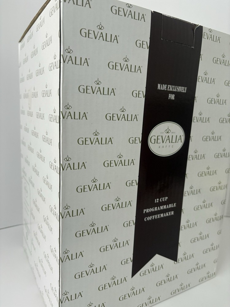 GEVALIA KAFFEE PROGRAMMABLE 12-CUP COFFEEMAKER BLACK MODEL C60-A NEW