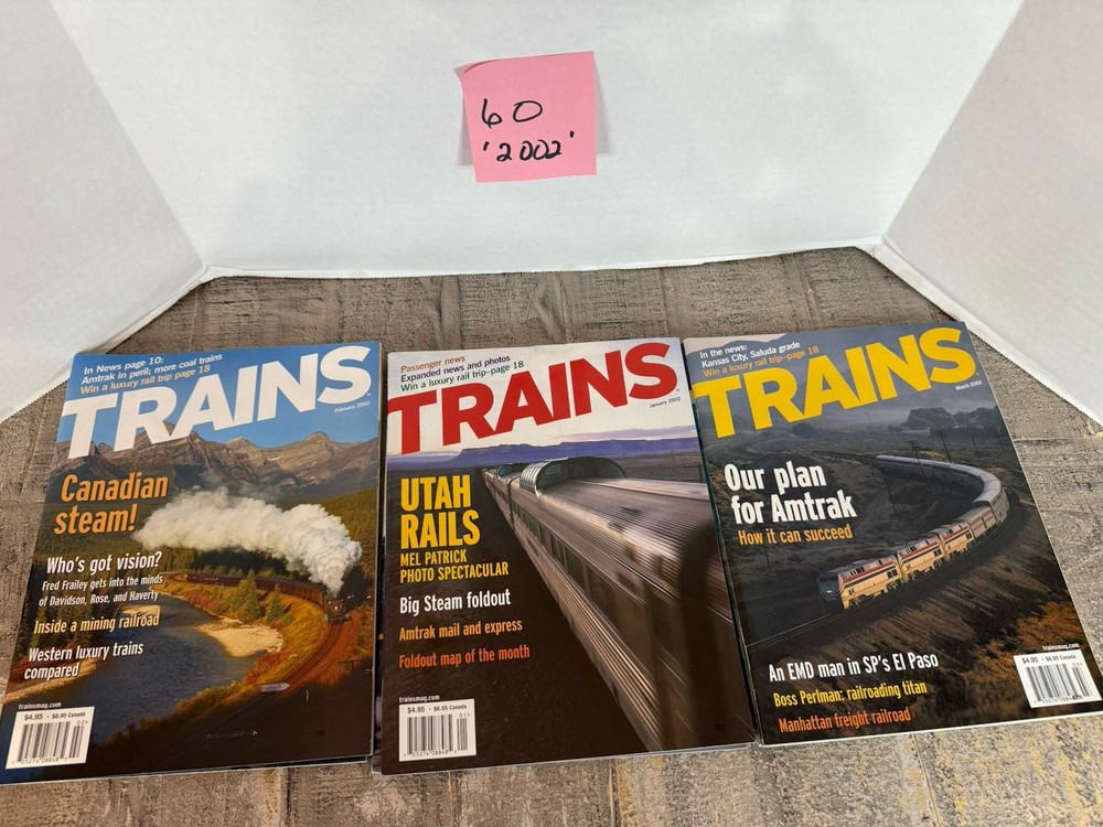 Trains Magazine Bundle #60 Year 2002