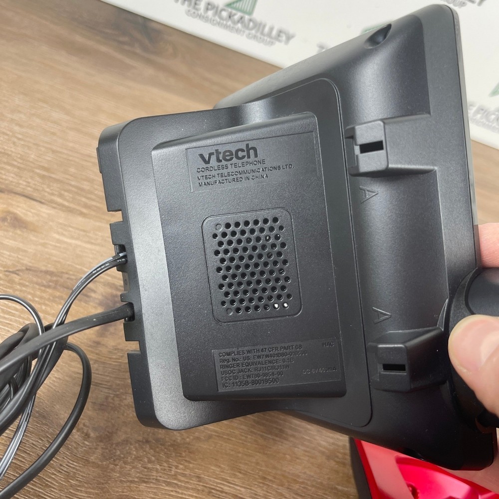 VTech Cordless Phone System with Base and Handset Red Black