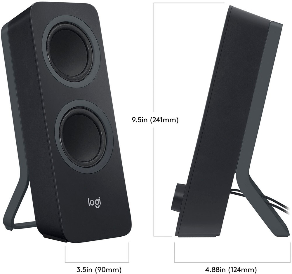 Logitech - Z207 2.0 Bluetooth Stereo Computer Speakers - Black