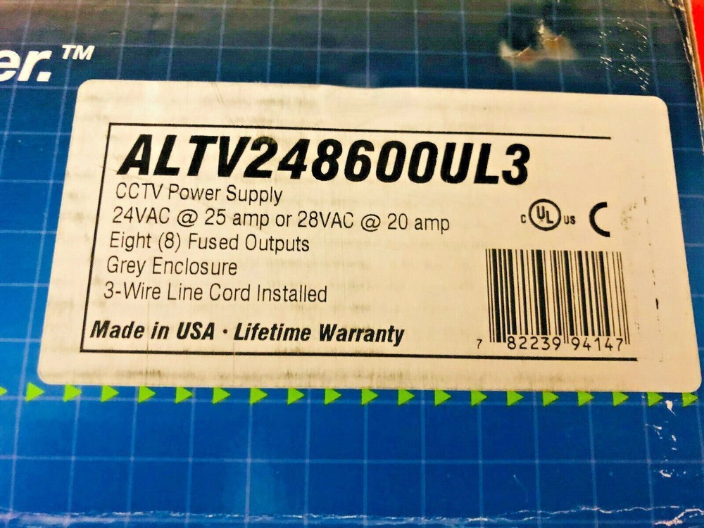 Altronix ALTV248600UL3 CCTV Power Supply