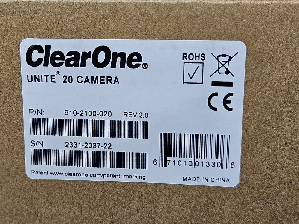 (NEW) ClearOne UNITE 20 USB Webcam Camera 910-2100-020 FAST SHIP! 💨💨✅