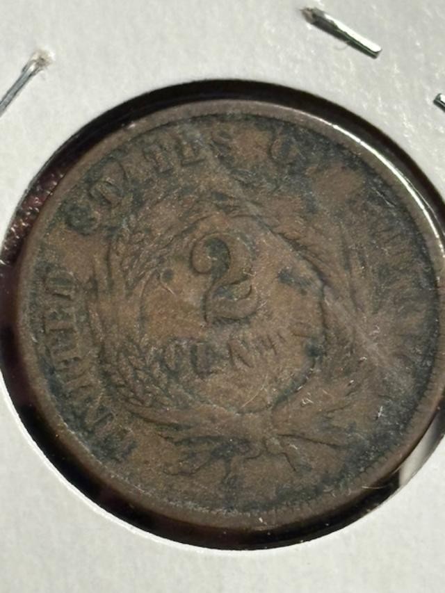 1867 Two Cent Piece — Circulated - NICE DETAILS