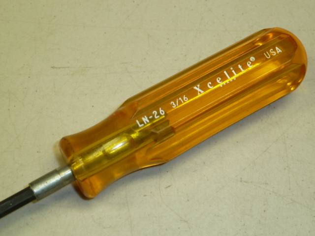 New! XCELITE TOOLS 3/16" HEX DRIVER SCREWDRIVER #LN-26