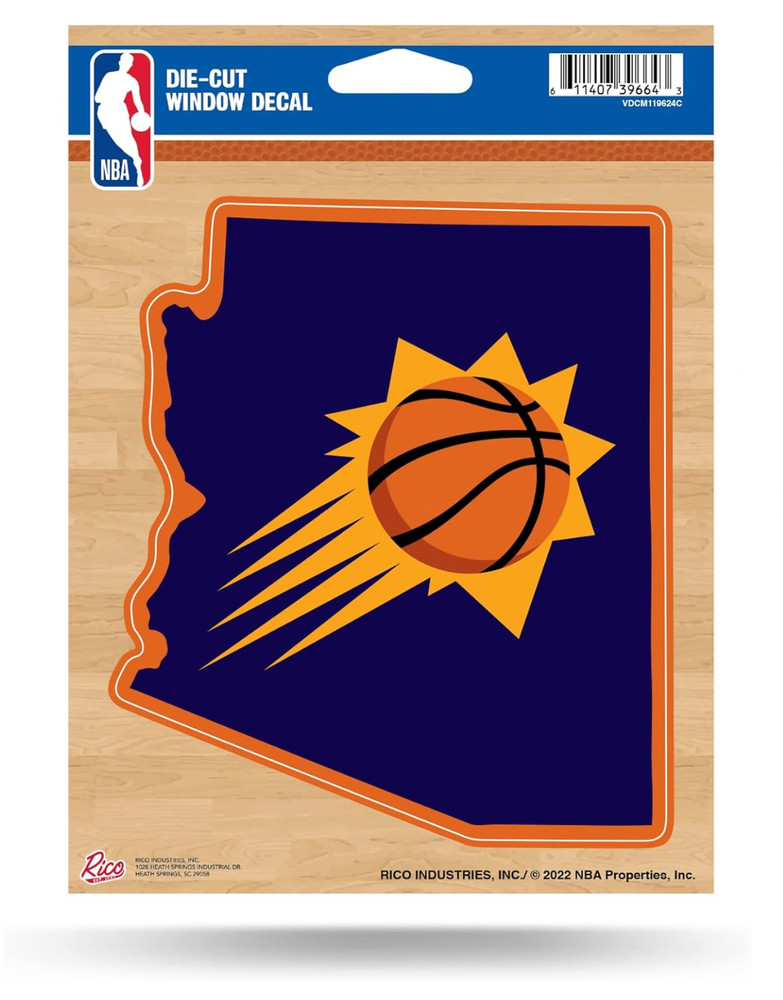 Phoenix Suns Decal 5"x6" Perfect Cut State Decal