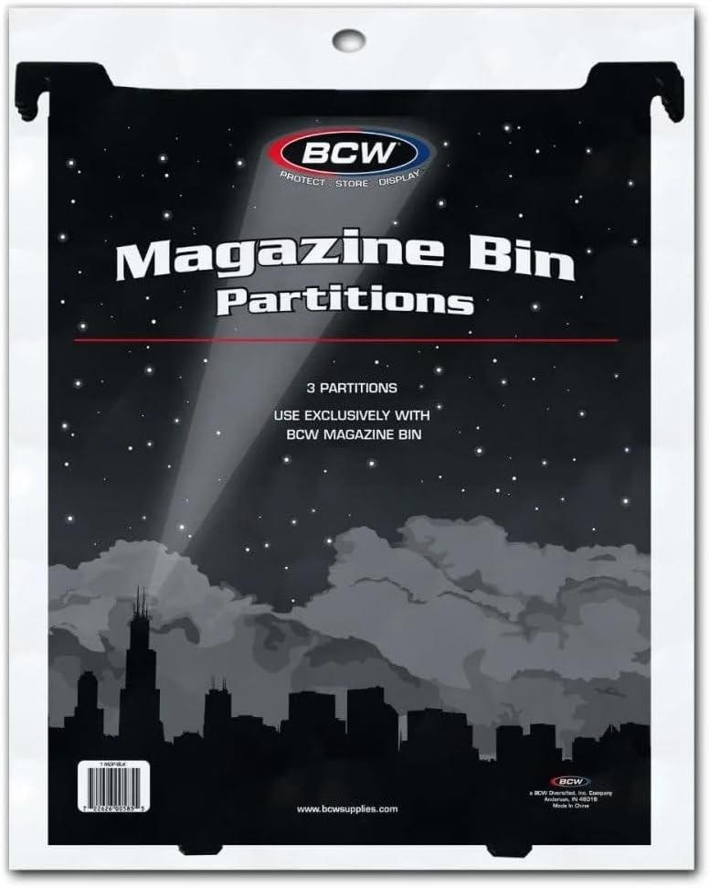 BCW Magazine Bin Partitions 3-Pack Black Plastic