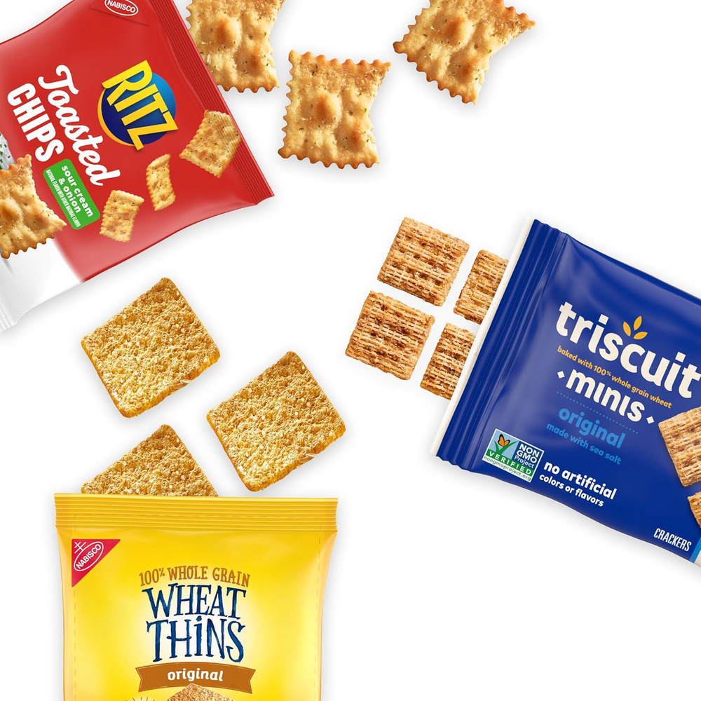 Cracker Variety Pack, RITZ Toasted Chips, Wheat Thins Snacks Whole Grain Wheat C