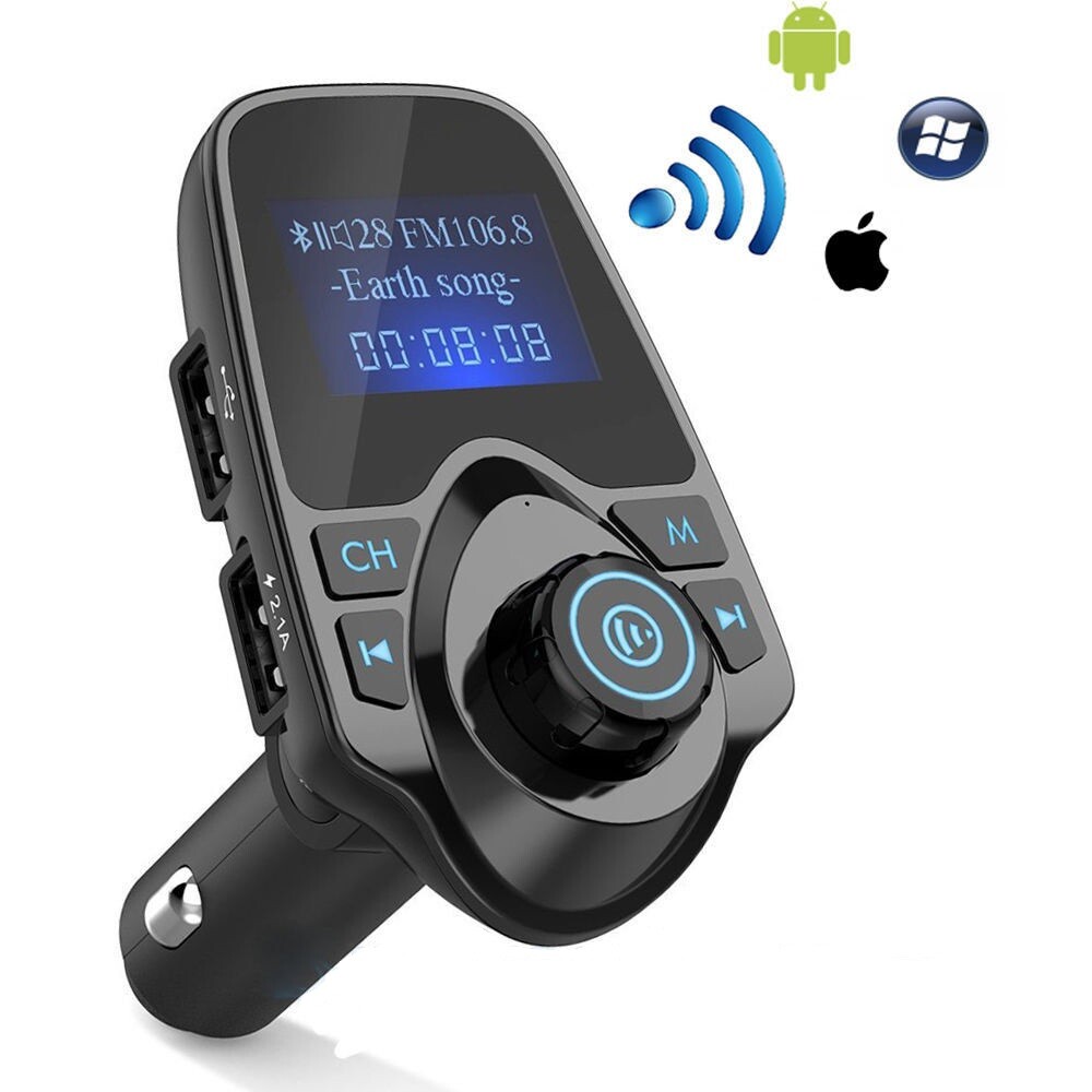 Bluetooth Wireless FM Transmitter Modulator MMC MP3 Player Dual USB Car Charger