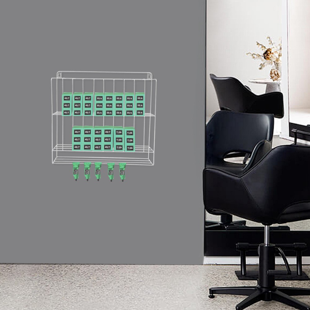 Wall Mounted Hair Dye Storage Rack - Durable Iron Organizer for Salons