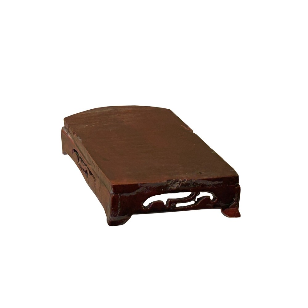 6.5" Medium Brown Wood Rectangular Shape Display Stand Riser Easel ws4110