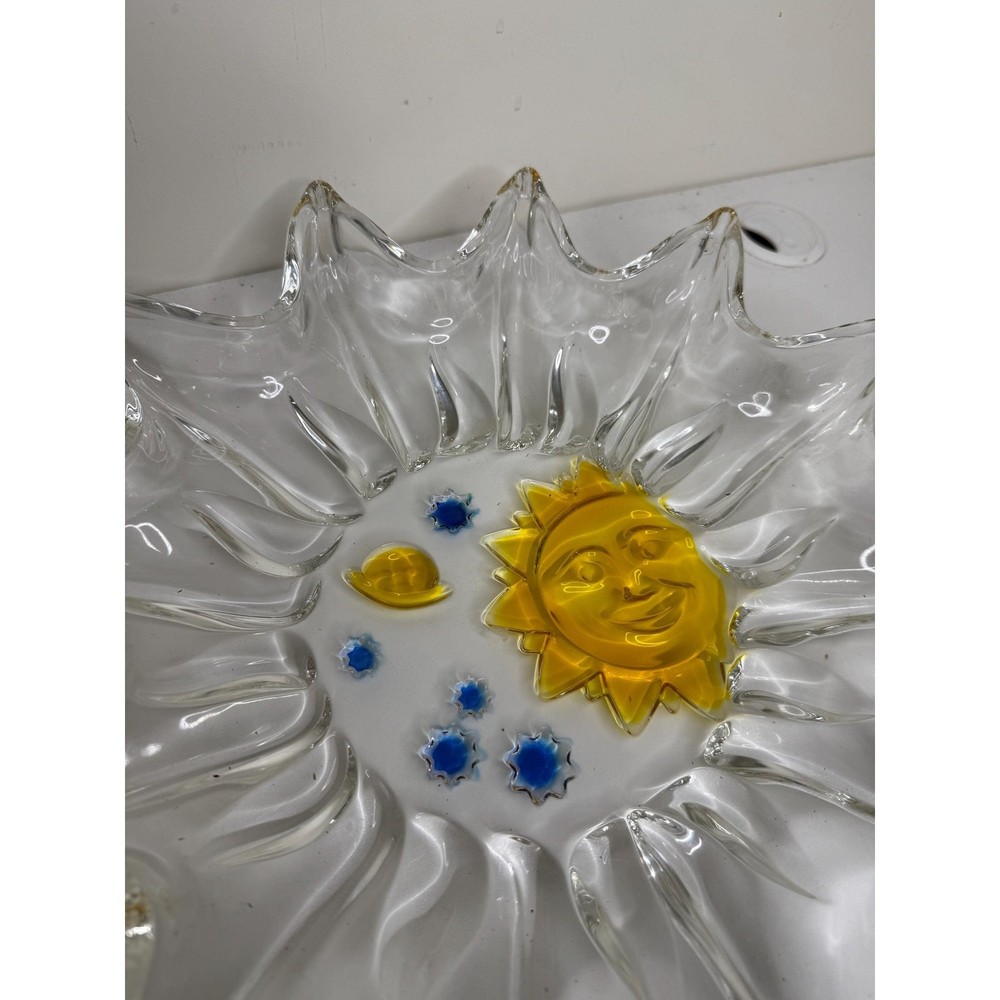 Studio Nova Art Glass Serving Tray Solar Eclipse 14.5 WALTHER Germany