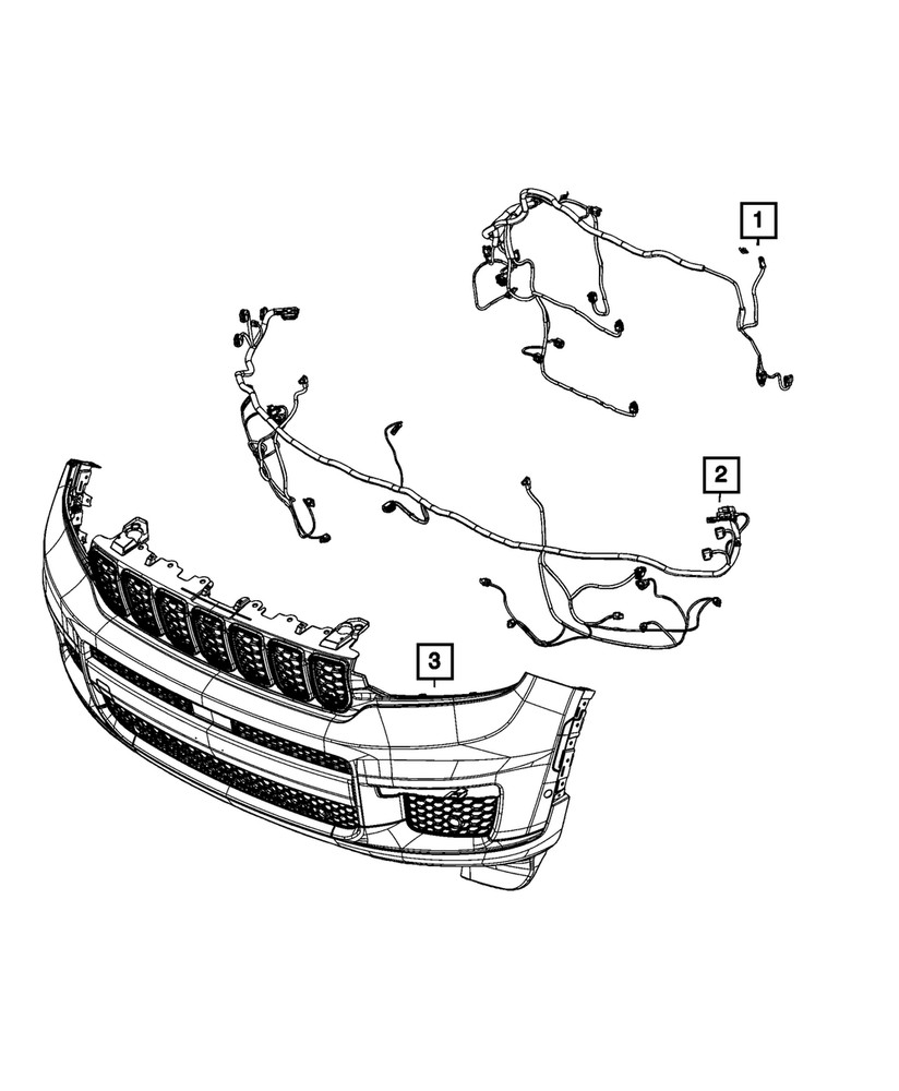 Genuine Mopar Front End Module Wiring 68526628AC