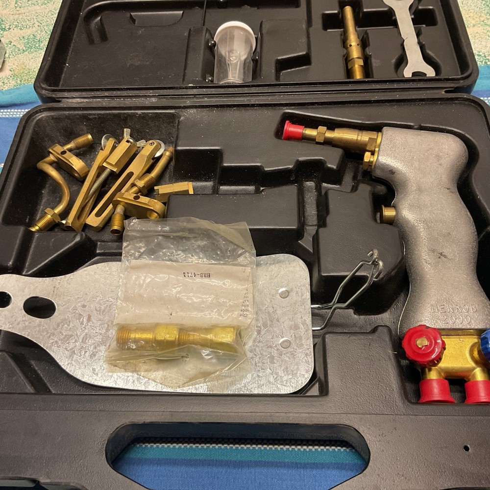 HENROB DHC-2000 Oxy-Acetylene Welding Cutting Torch Kit w/Case & EXTRAS !!