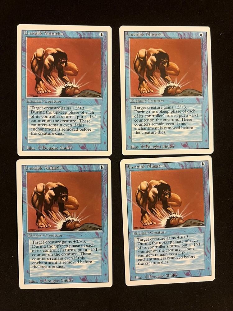 x4Unstable Mutation [Revised/Third Edition] Magic MTG Cards NM/LP