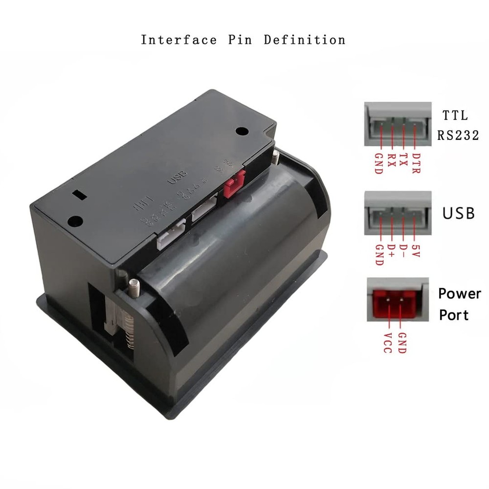 Micro Thermal Printer 5~9V Embedded Thermal Receipt Printer Serial Port Micro...